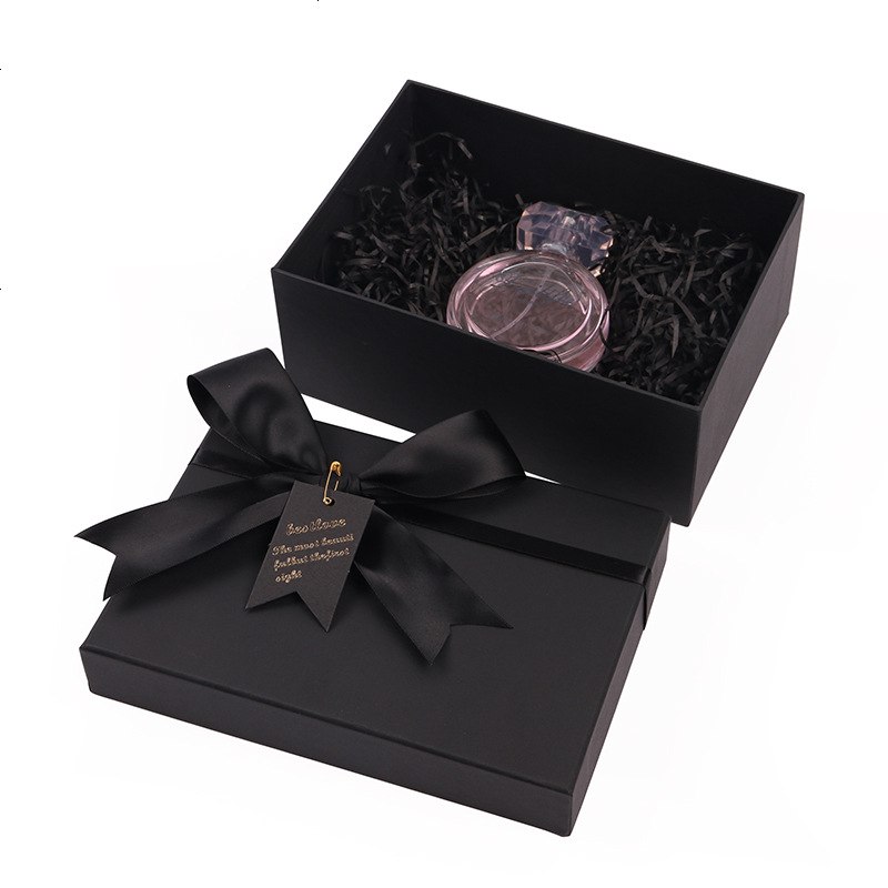 圣诞节礼品盒长方形黑色大号礼物包装盒精美简约礼物盒礼盒包装盒