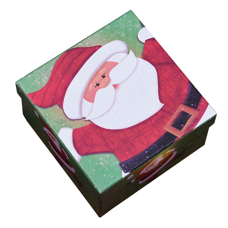 圣诞礼物盒子正方形大号圣诞糖果盒礼盒包装盒圣诞节礼品盒苹果盒