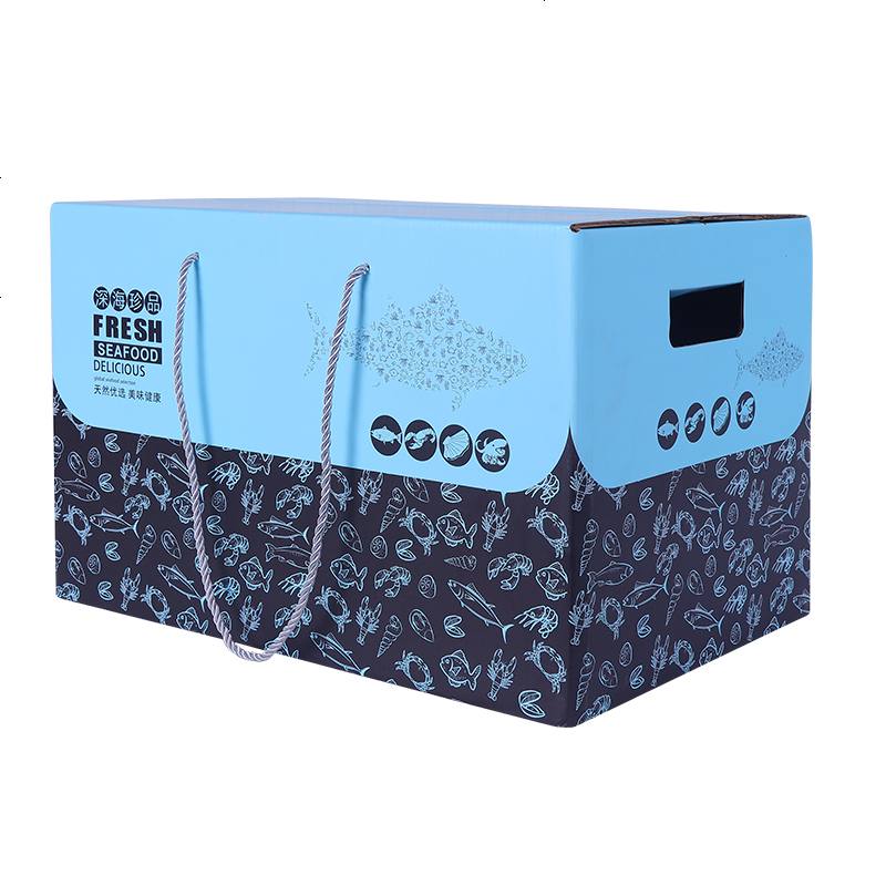 海鲜礼盒包装盒高档通用大礼包礼品瓦楞盒熟食手提包装纸箱盒定制