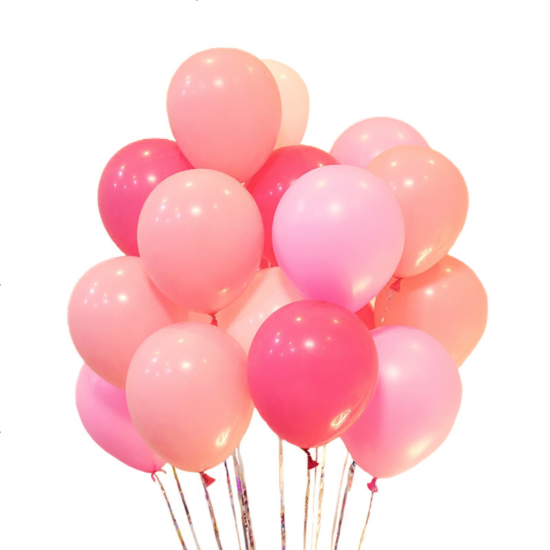 亚光公主粉色气球加厚婚房结婚布置生日装饰哑光汽球批發100个装