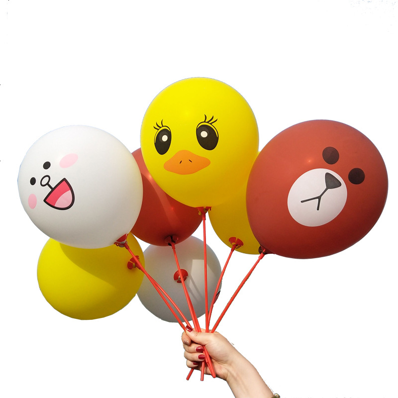气球批發免邮儿童多款幼儿园玩具微商地推可爱扫码小礼品发光气球