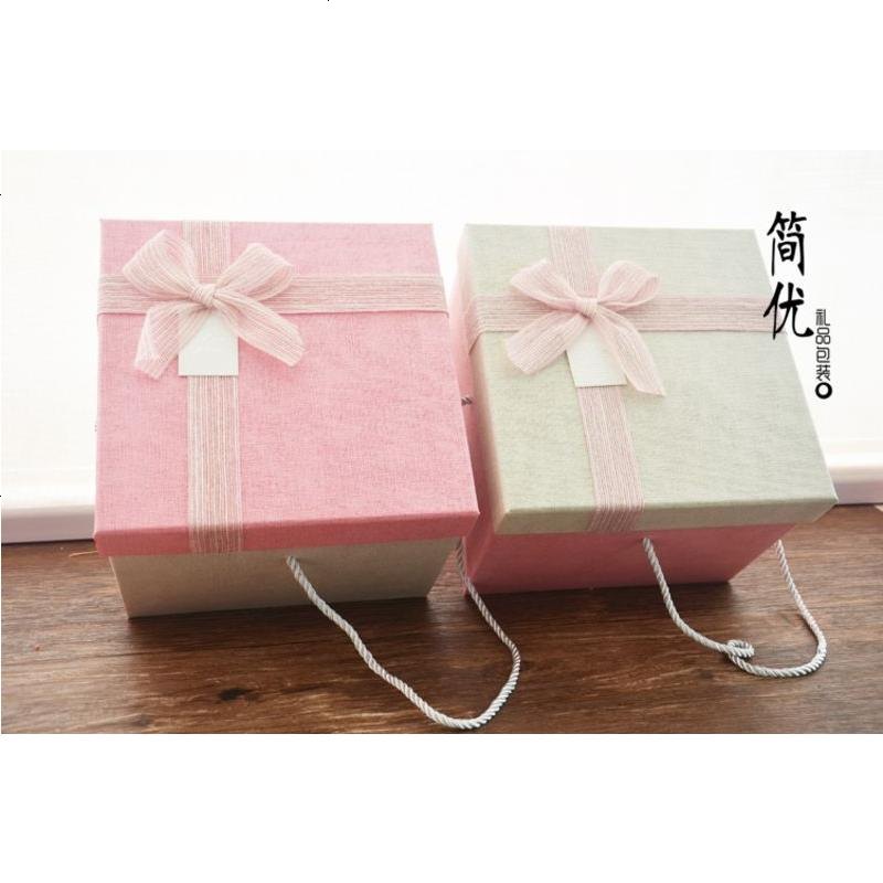 正方形礼品盒简约伴手礼礼物盒生日礼物包装盒子可以手拎中秋礼盒