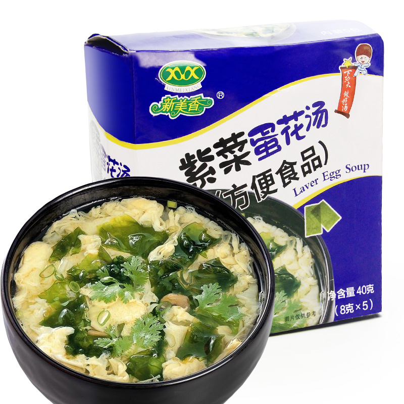 新美香 蔬菜速食汤 方便即食 紫菜蛋花汤 8g*5袋/盒