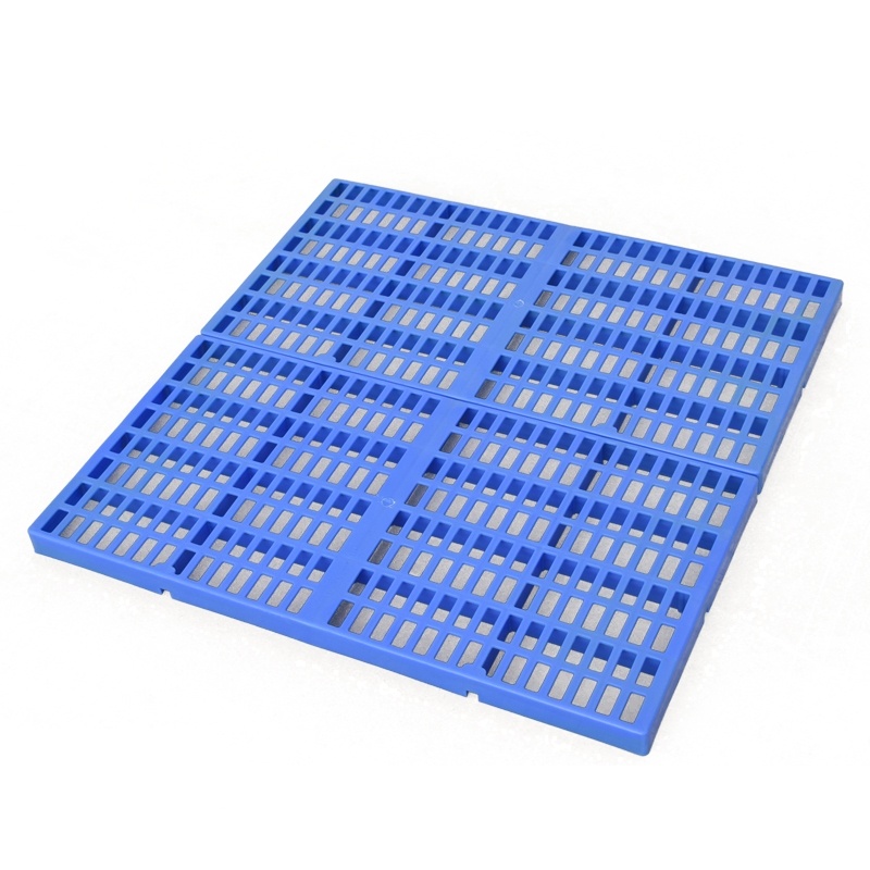 闪电客 塑料垫板防潮板网格组合式垫仓板仓库平板托盘地台板小货架垫脚板 F630轻型蓝色(60*30*3cm) 抖音