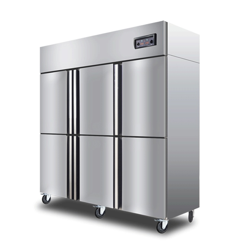 晶贝(jinbest)六门冰箱商用冰柜双机双温冰箱酒店厨房饭店冷冻冷藏大容量冷柜