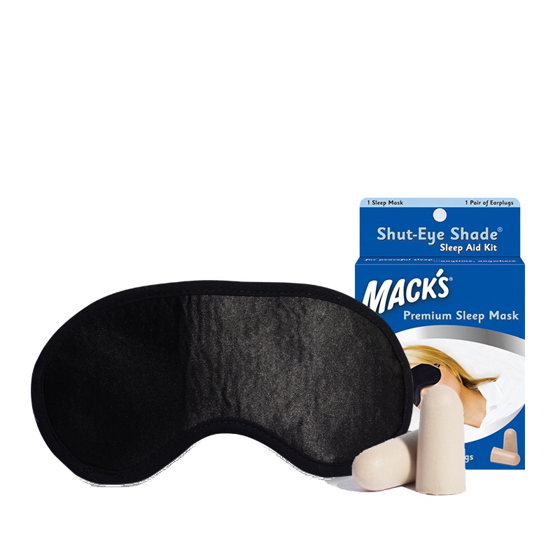 MACK'S 眼罩耳塞睡眠套装 遮光静音 办公室学生宿舍防吵防噪音防呼噜 美国进口 耳塞1副眼罩1只