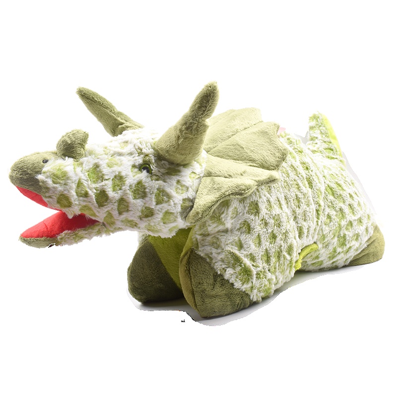 Anthroffice出口欧美创意抱枕绿色恐龙B2Y1060毛绒玩偶抱枕两用送情侣送小孩