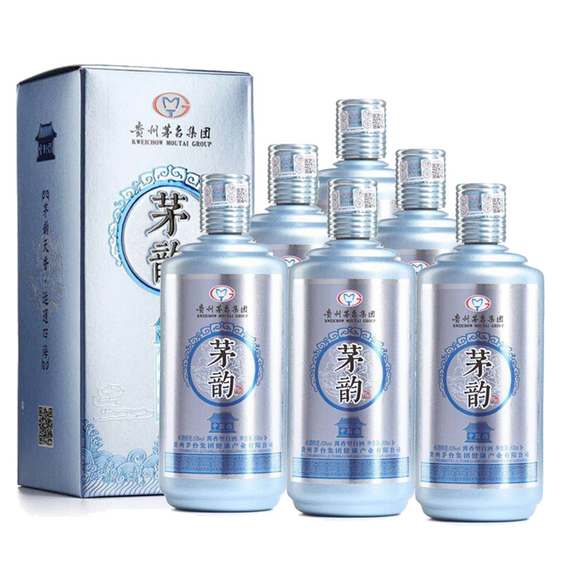 贵州茅台茅韵中国韵酱香型白酒53度（内含3个礼袋）500ml*6瓶整箱装 高度纯粮食白酒送礼婚宴