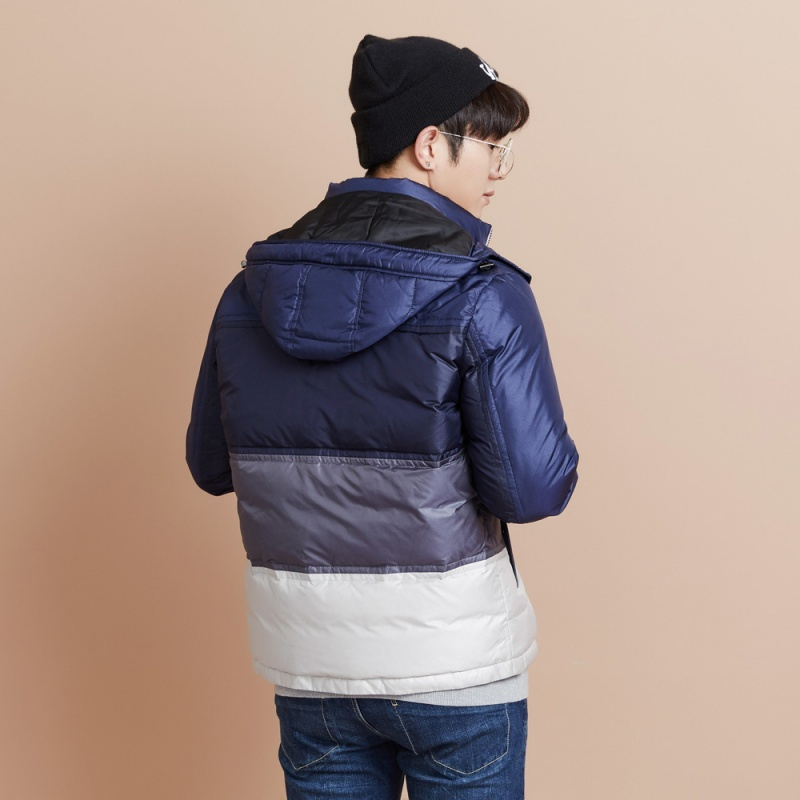 【预售】美特斯邦威羽绒服男冬季短连帽外套韩版白鸭绒