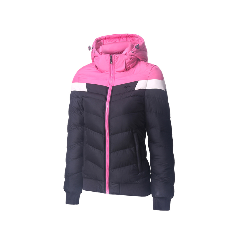 赛琪运动棉衣冬季新款女士保暖抗寒连帽棉服加厚夹克棉袄外套245864