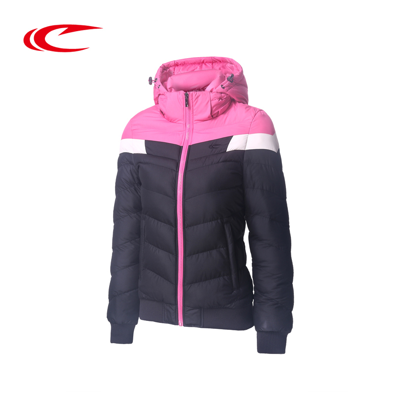 赛琪运动棉衣冬季新款女士保暖抗寒连帽棉服加厚夹克棉袄外套245864