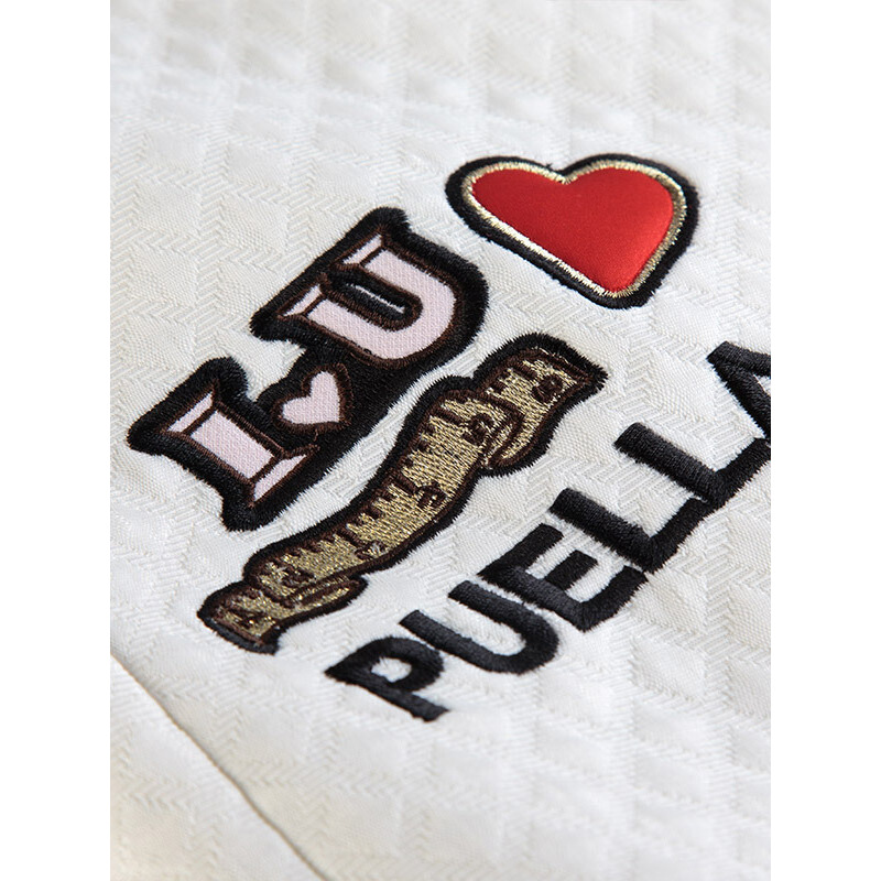 拉夏贝尔Puella普埃拉2018春装新款中长款七分袖字母印花风衣外套女20007700