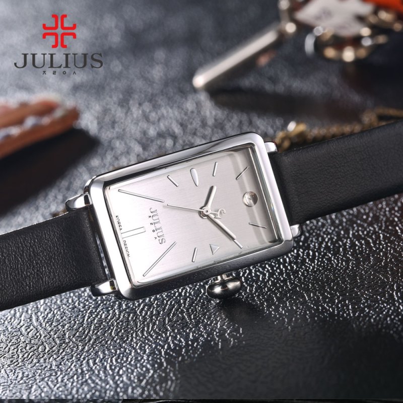 julius聚利时学生新品方形复古时尚小表防水石英手表女表JA-941
