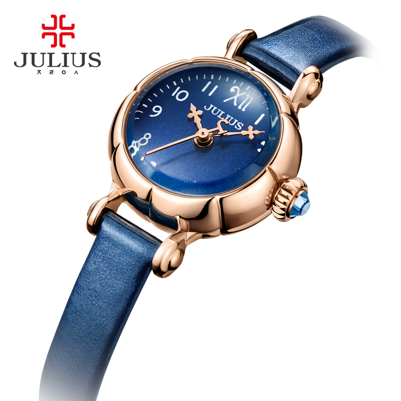 julius旗舰店玲珑花纹表盘正品学生时尚潮流石英手表女小表JA-969