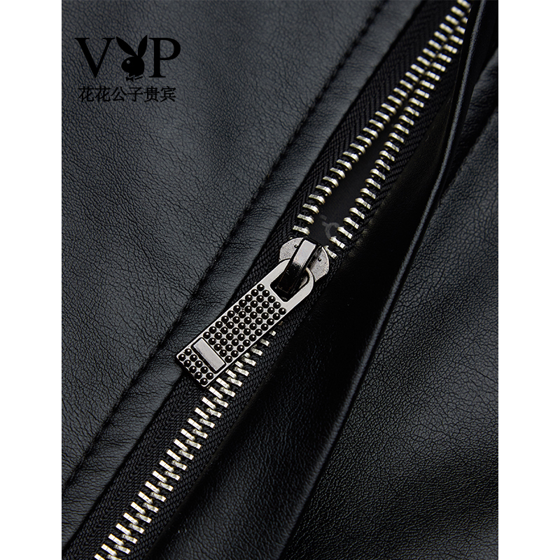 花花公子贵宾(Playboy VIP Collection)PU皮衣夹克男士皮衣休闲外套男652515 652505