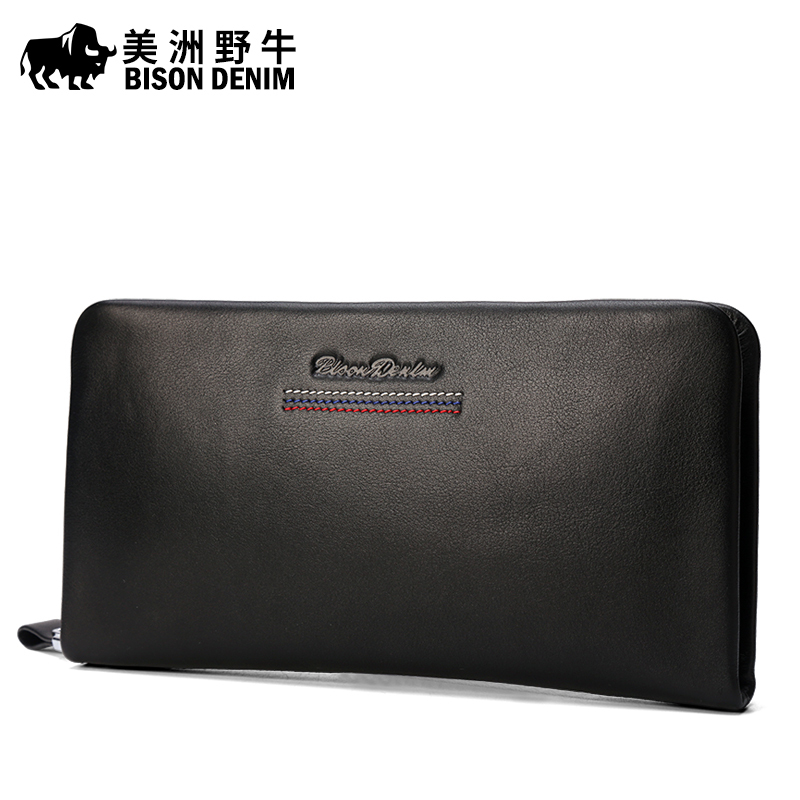 美洲野牛手拿包男真皮商务男式手抓包韩版大容量手机包n80691
