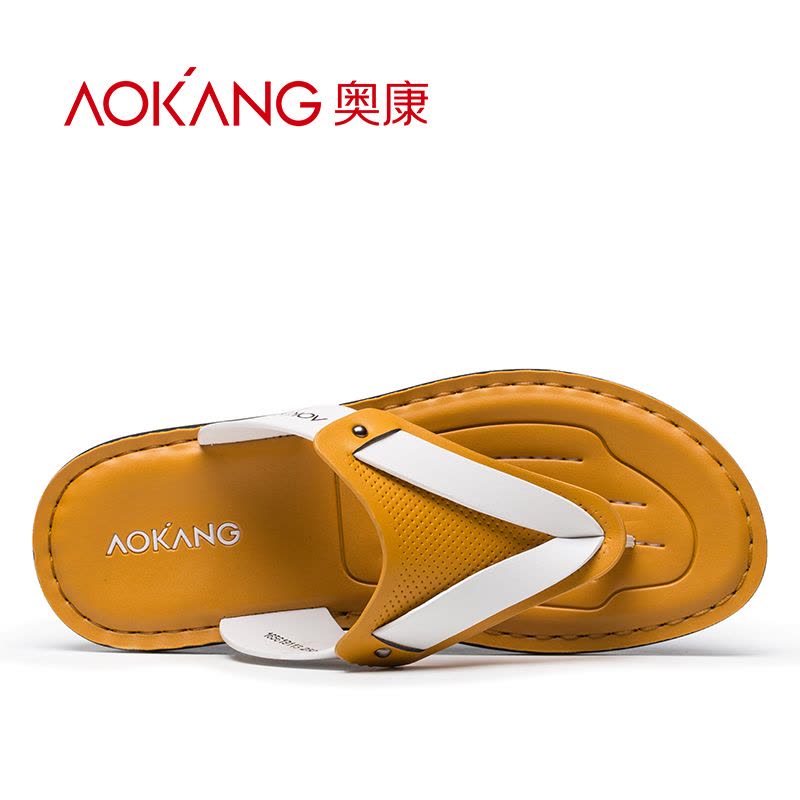 Aokang/奥康男鞋夏季新款夹趾防滑凉拖鞋男休闲耐磨人字拖潮流韩版沙滩鞋图片