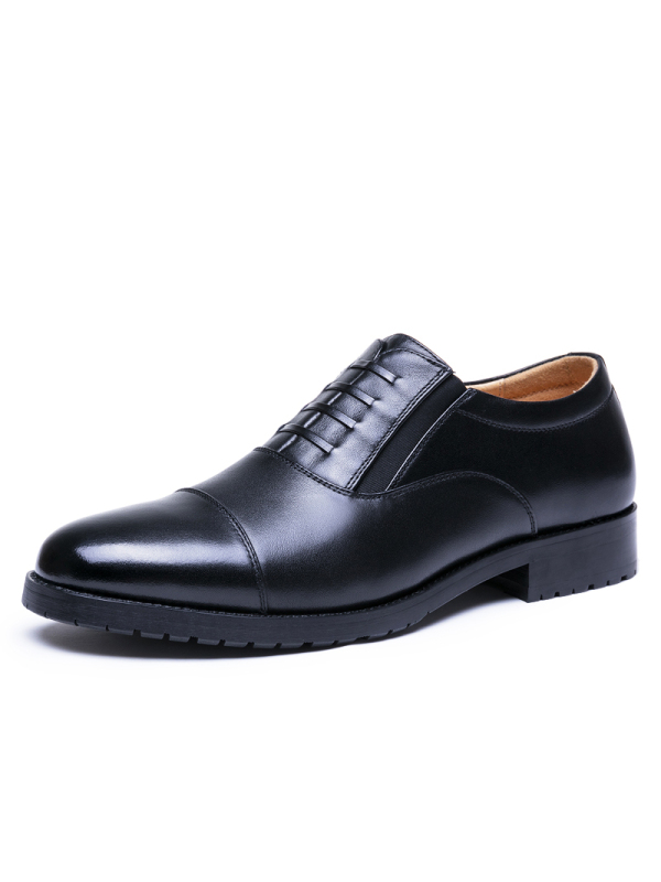 奥康男鞋新款男士三接头商务正装皮鞋男军官皮鞋军鞋