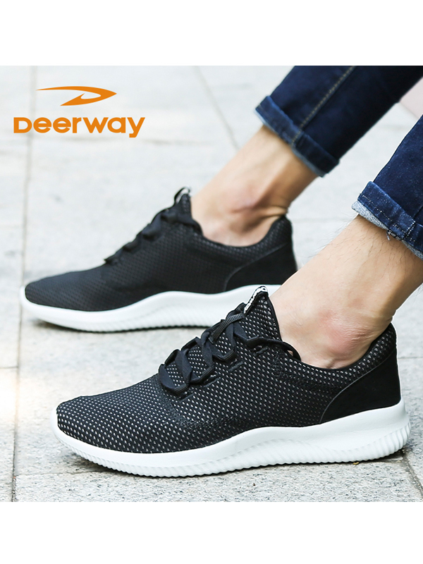 (deerway)跑步鞋 德尔惠男鞋运动鞋秋季新款男士轻便透气跑步鞋【价格