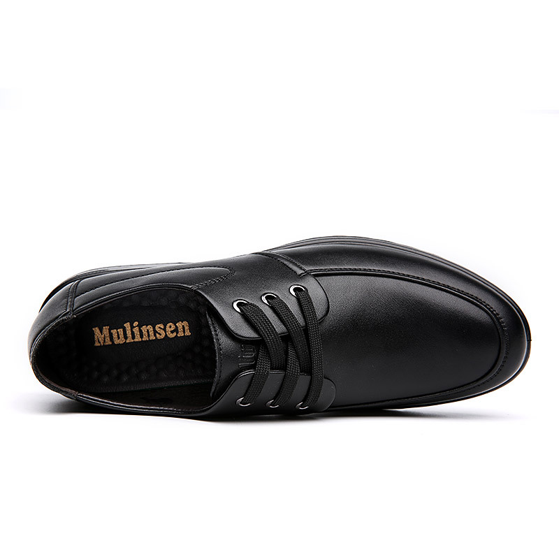 木林森男鞋春夏新款男士商务休闲皮鞋低帮系带百搭男皮鞋05367341