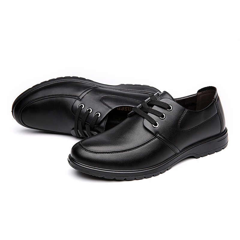 木林森男鞋春夏新款男士商务休闲皮鞋低帮系带百搭男皮鞋05367341