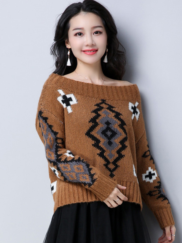 丝柏舍2017秋冬新款女装韩版大圆领长袖百搭套头针织衫S74Z0070M