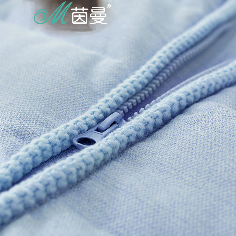 茵曼冬装 文艺范提花毛织连帽中长款及膝羽绒服女外套1863121118