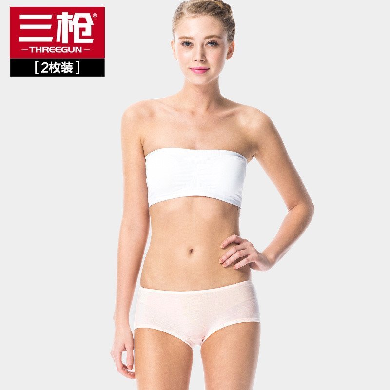 三枪平口裤 春夏女士内裤新品 舒肤弹力棉女平口裤（2枚装） 50354B0（2只装）