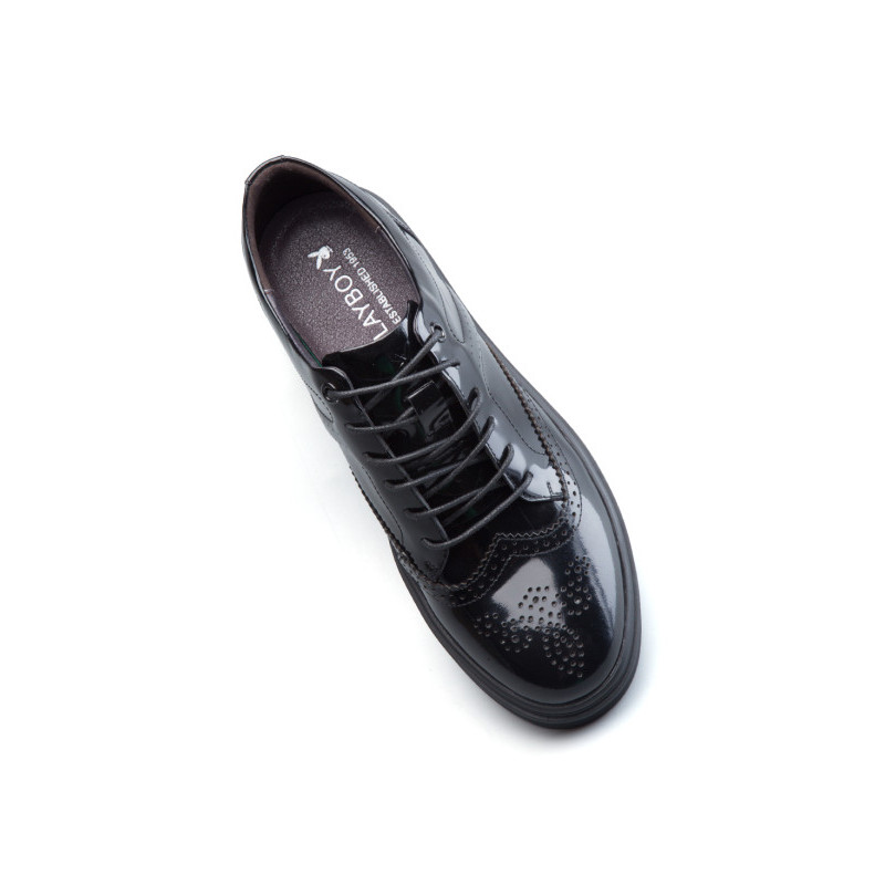 花花公子playboy男士亮色漆皮时尚雕花休闲鞋6cw551032d01