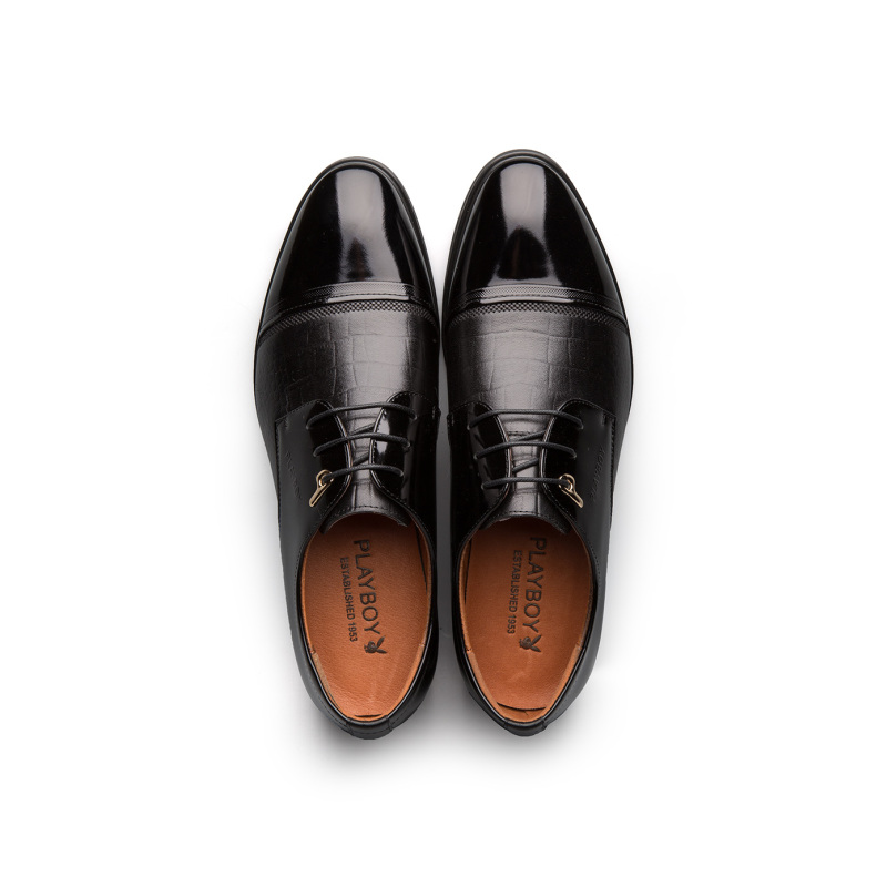 花花公子playboy皮鞋经典系带商务正装男鞋英伦绅士结婚鞋7cw523022