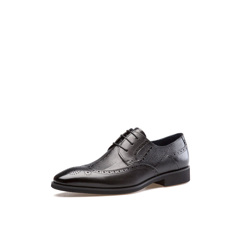 花花公子playboy男士经典商务正装皮鞋布洛克雕花结婚鞋男鞋7cw602013