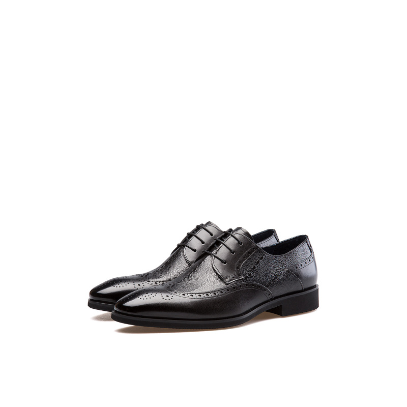 花花公子playboy男士经典商务正装皮鞋布洛克雕花结婚鞋男鞋7cw602013