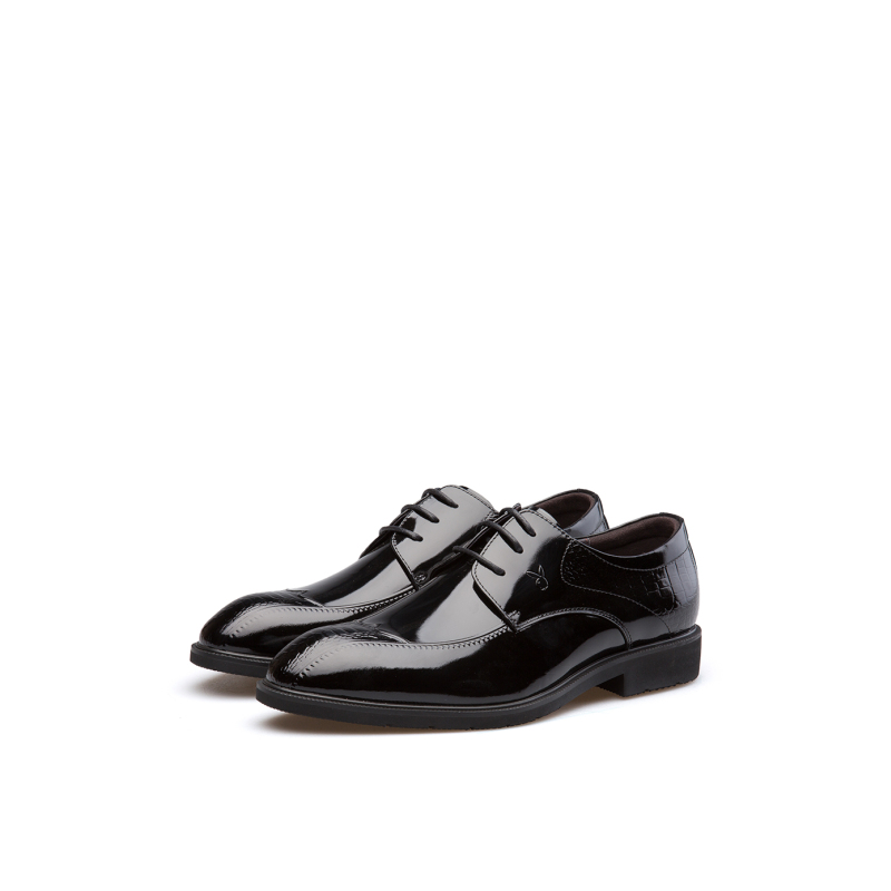 花花公子playboy男士品质亮皮商务正装德比鞋皮鞋男鞋