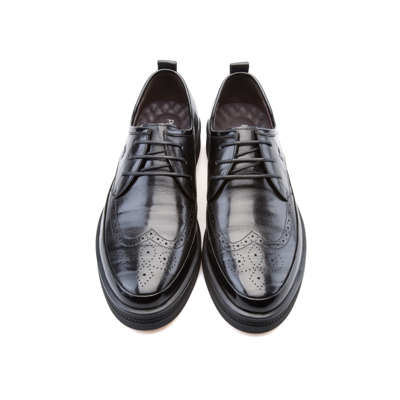 花花公子playboy男士品质真皮英伦雕花布洛克鞋皮鞋男鞋