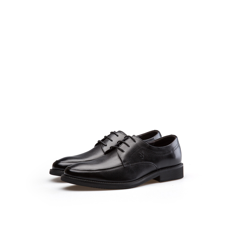 花花公子playboy男士手工缝线低帮系带商务正装德比鞋皮鞋男鞋