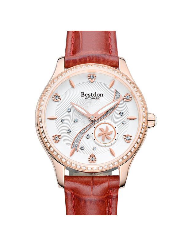 邦顿bestdon手表全自动机械表皮带女表时尚潮流夜光防水女士腕表