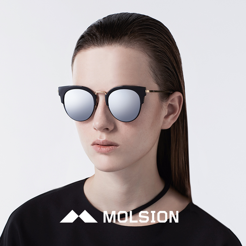 陌森新品古力娜扎款女款复古猫眼偏光太阳眼镜墨镜潮款ms6026