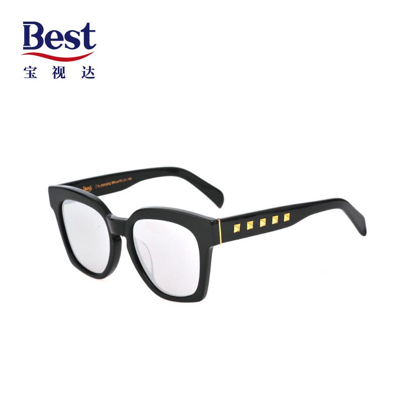 Best宝视达太阳镜男女大框复古炫酷时尚墨镜反光彩膜太阳镜SFACDHSB04图片