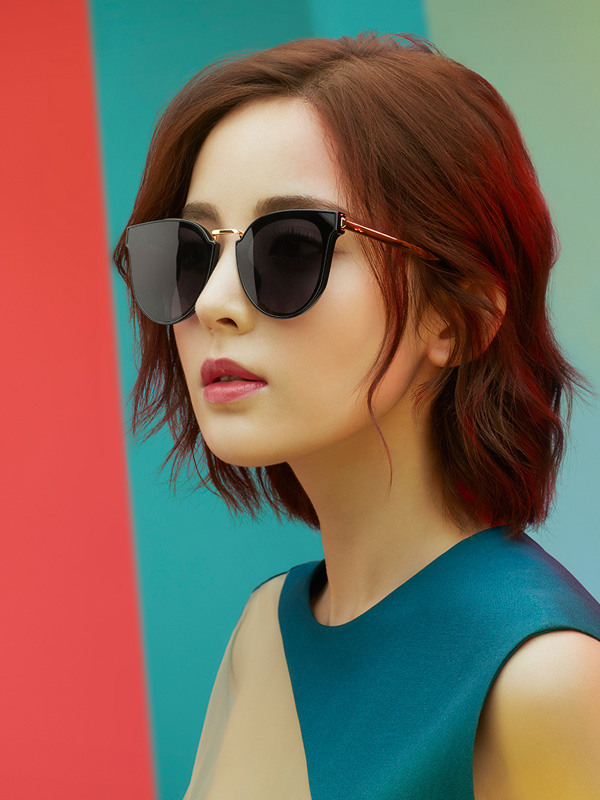 MOLSION陌森太阳眼镜女2018新款偏光长圆脸猫眼莫森墨镜娜扎同款潮MS6035