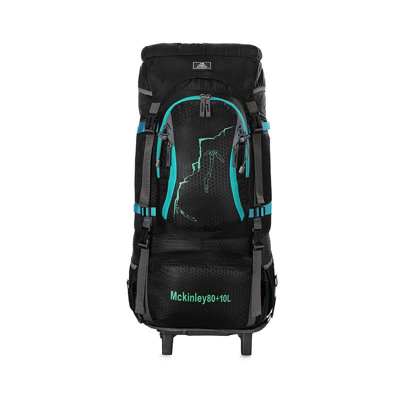 第一户外 防泼水 拉杆可拆卸登山包80+10L