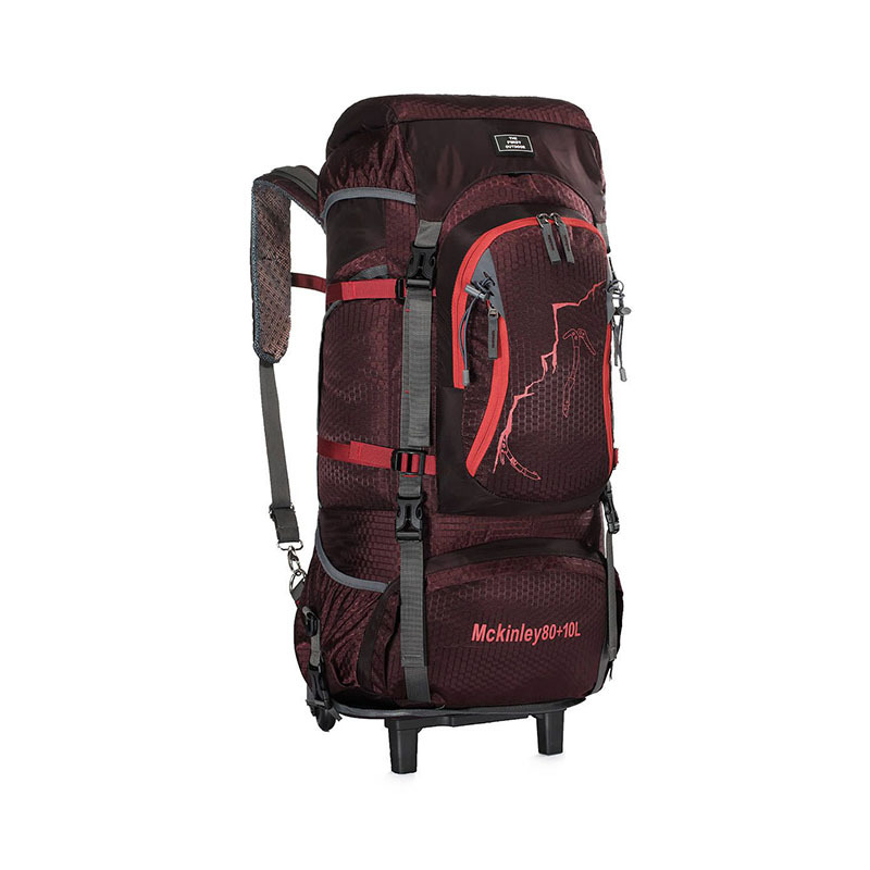 第一户外 防泼水 拉杆可拆卸登山包80+10L