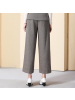 洛诗琳2017秋冬新款时尚格子通勤宽松OL七分阔腿裤子休闲裤LDPA273685
