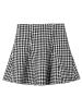 洛诗琳2017秋季新款女简约时尚优雅黑白千鸟格修身呢子A摆半身裙LDOV773020