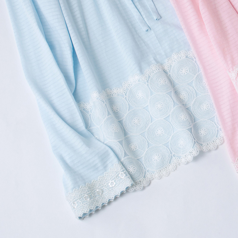 茵曼内衣 睡衣长袖春秋纯棉条纹休闲长裤家居服套装9871482044