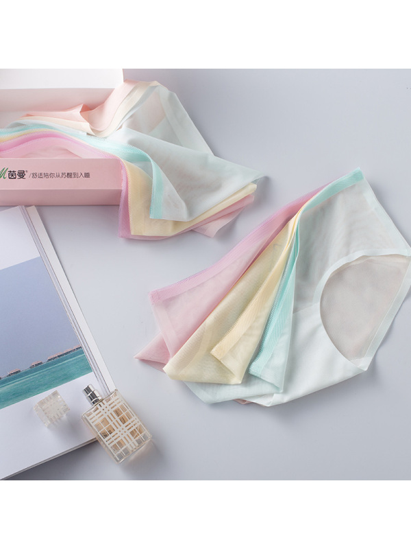 茵曼内衣舒适透气无痕三条装内裤女士9872494203-3