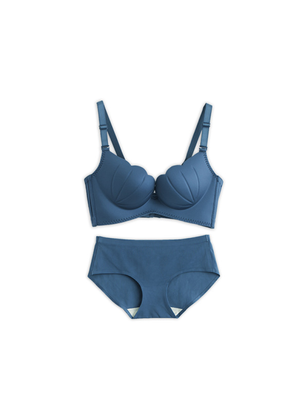 茵曼内衣舒适无痕无钢圈小胸调整型34罩杯文胸套装9871434106