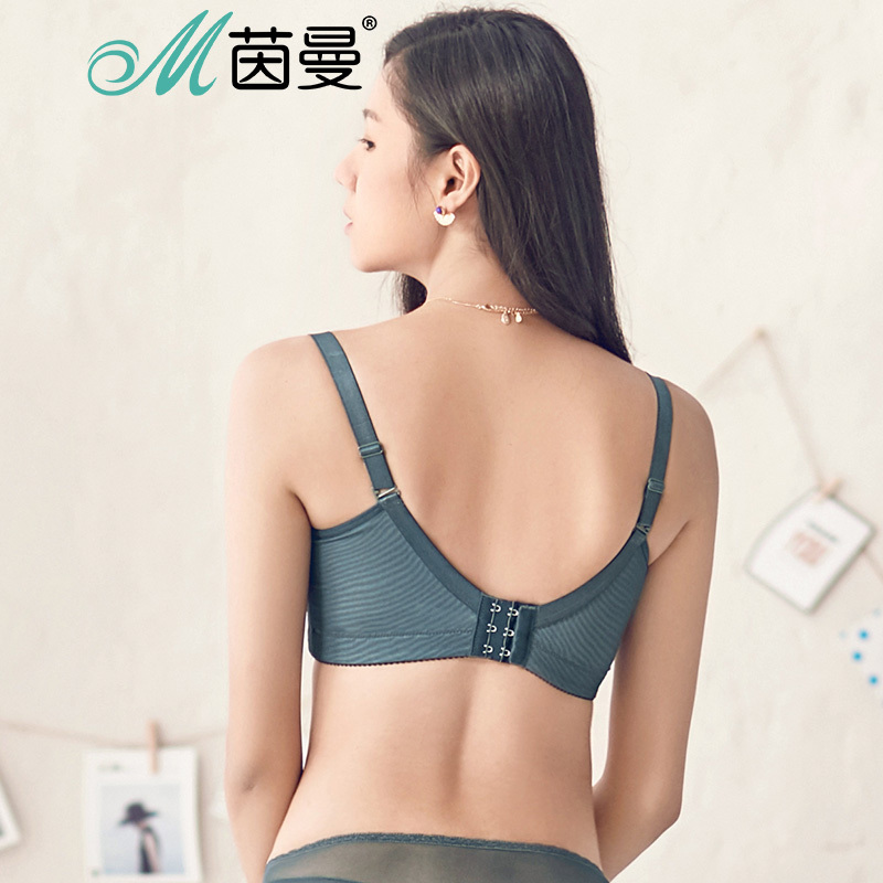 茵曼内衣无钢圈性感蕾丝文胸大罩杯防走光抹胸胸罩