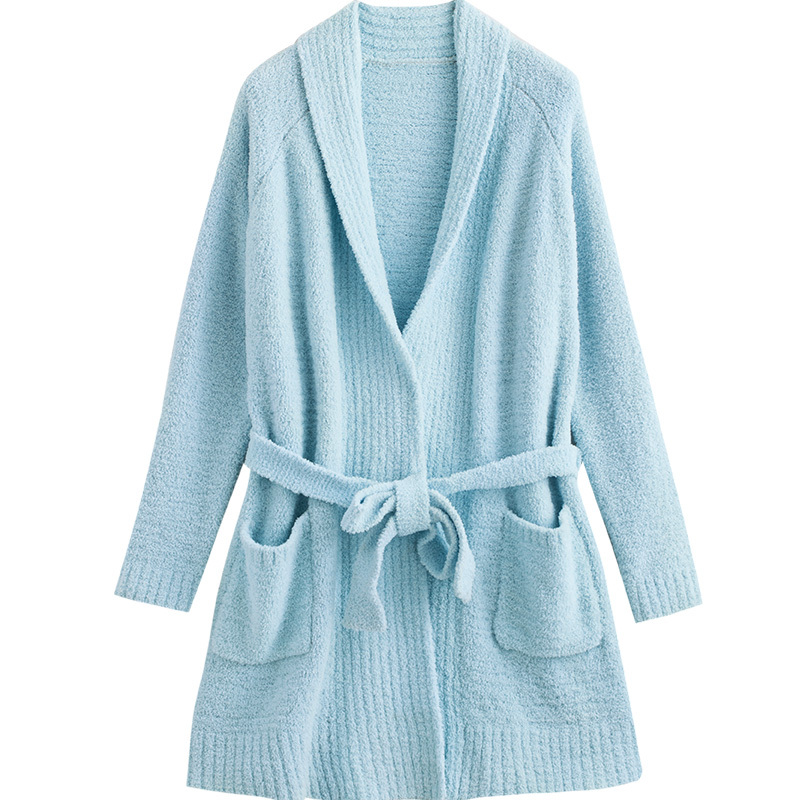 茵曼内衣 舒适系带糖果色保暖睡衣家居服外套女秋 98744830444