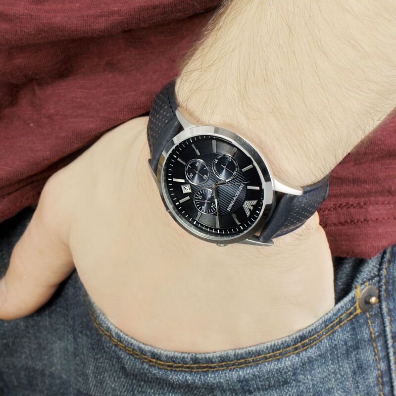 阿玛尼armani男士手表皮带时尚商务石英男士腕表ar2473