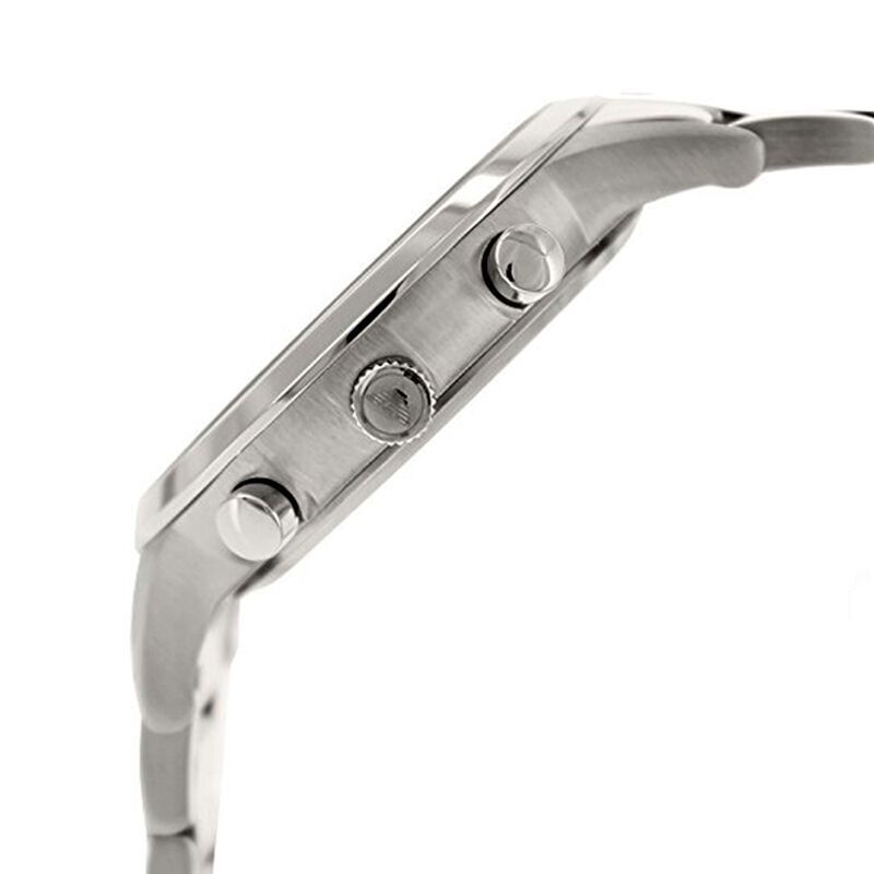 阿玛尼armani三眼六针圆盘钢带石英男士腕表ar2458银色